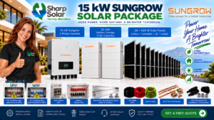 15-kW-Sungrow-Package-combines-a-15-kW-3-Phase-Sungrow-Inverter-30-kWh-battery-storage-and-24-×-620-W-solar-panels.